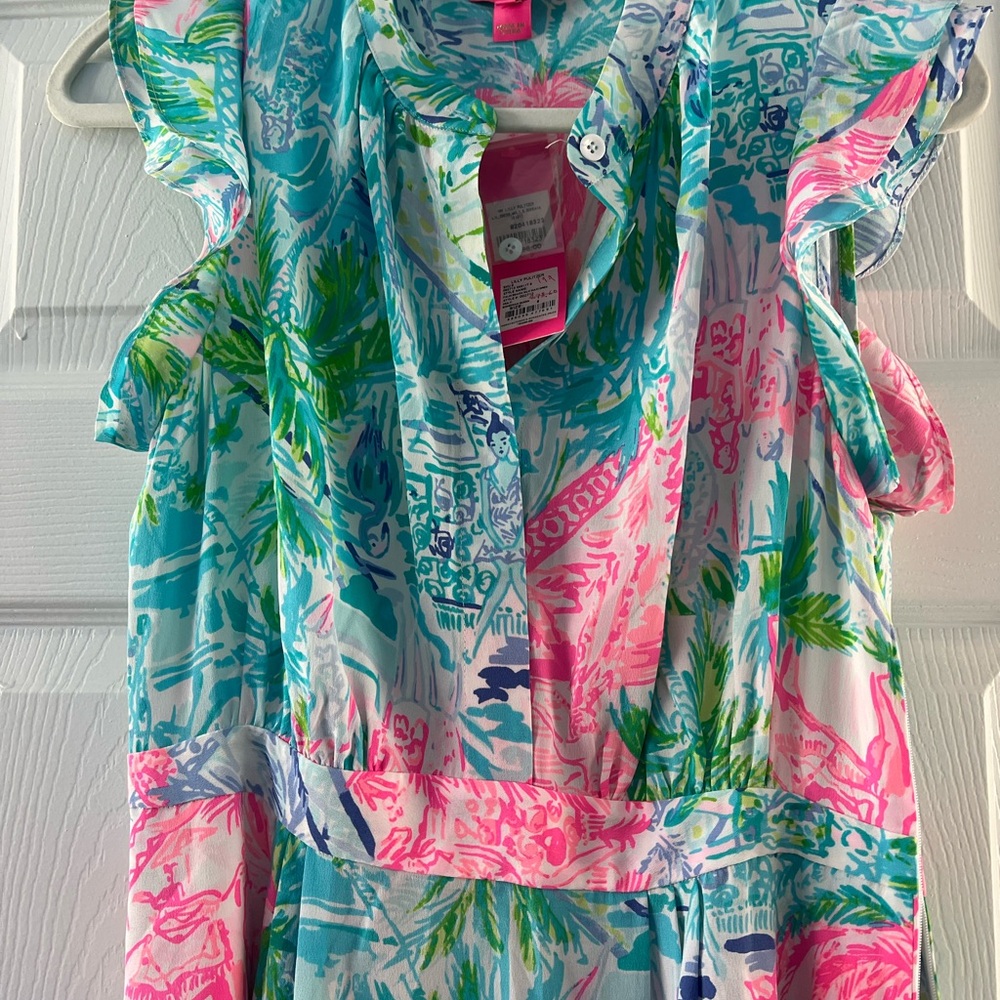 Lilly Pulitzer Palm Beach silk maxi dress